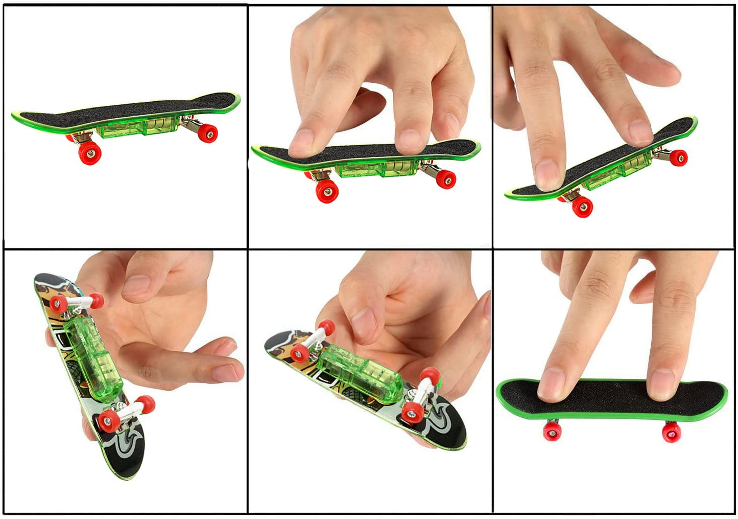 Beselley Mini Finger Skateboards For Kids Set Of 25, Light Up Mini Finger Toys Led Fingerboard Hand Skateboard For Creative Fing