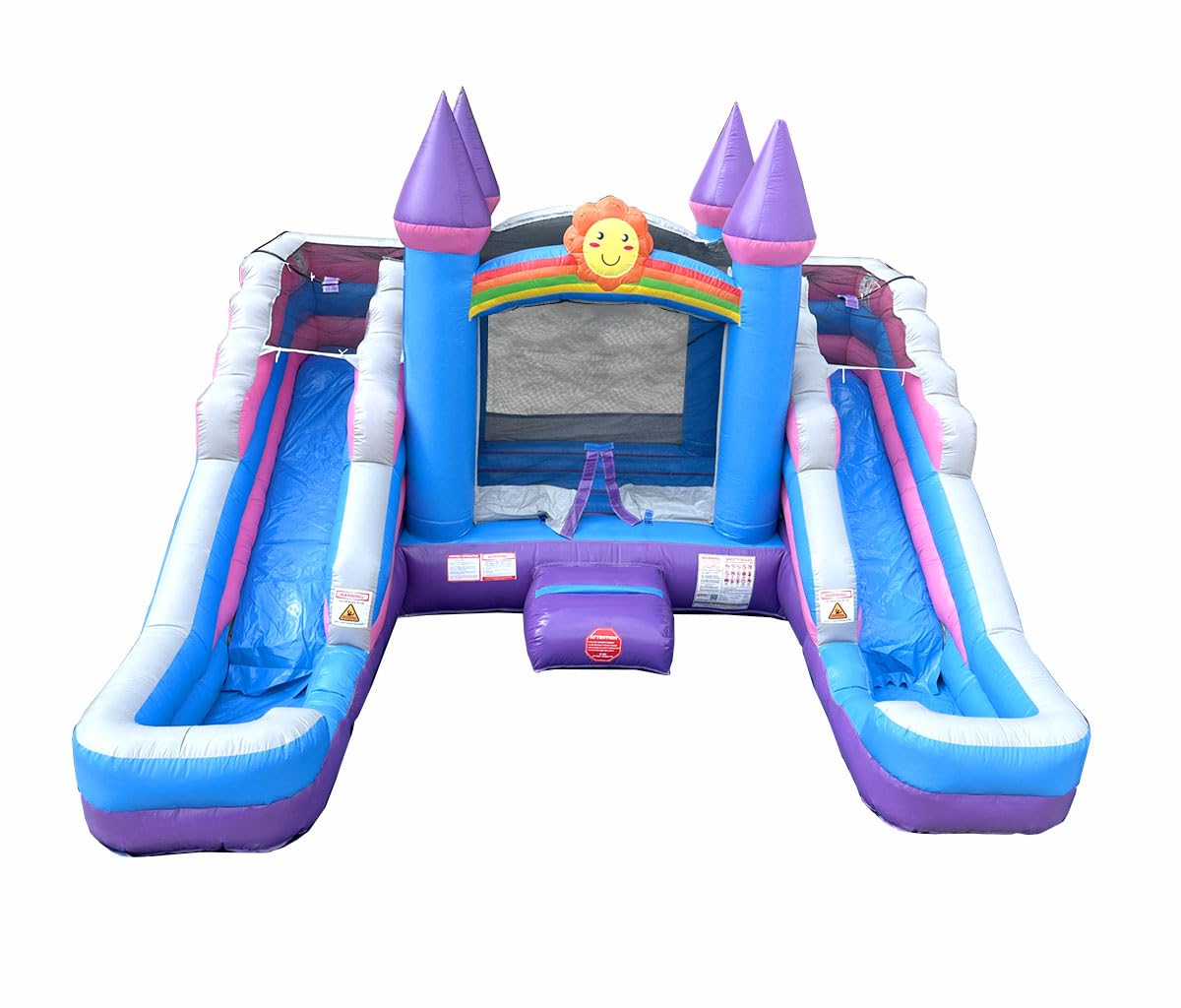 Inflatable Bounce House and Double Slide Combo Unit 16.5 x 15 x 11 Foot- Crossover Sports Combo Bouncer, Kids Outdoor Toys, Jump
