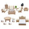 23 Pieces Dollhouse Mini Furniture Decoration Set Diy Accessories Including Dining Room Sitting Living Bedroom Toys For Baby Chi