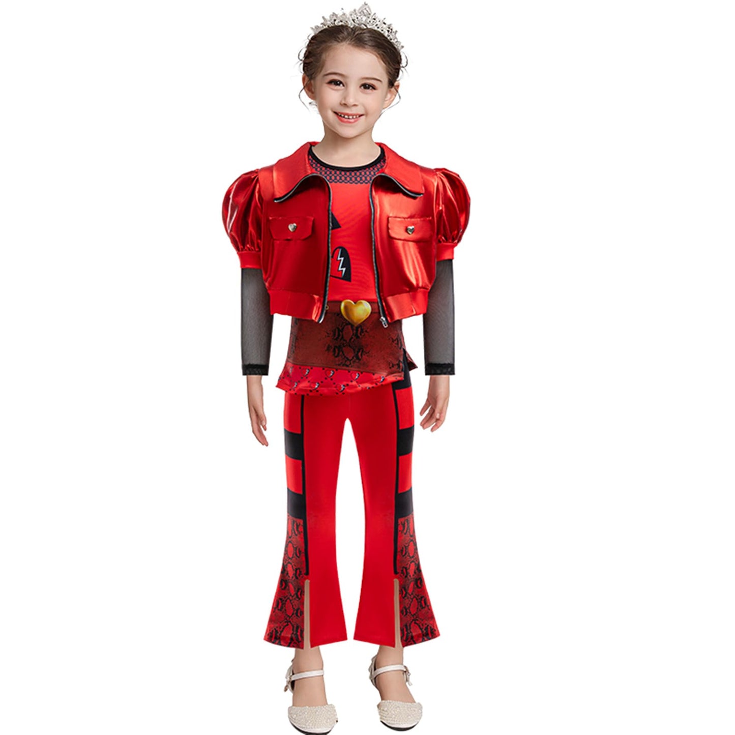 Lgandpg Rise Of Red Costume Kids, Red Costumes Girls 3Pcs Outfit