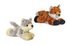 Aurora Bundle Of 2 8'' Floppy Beanbag Stuffed Wild Animals - Foxxie The Fox & Woolsey The Wolf