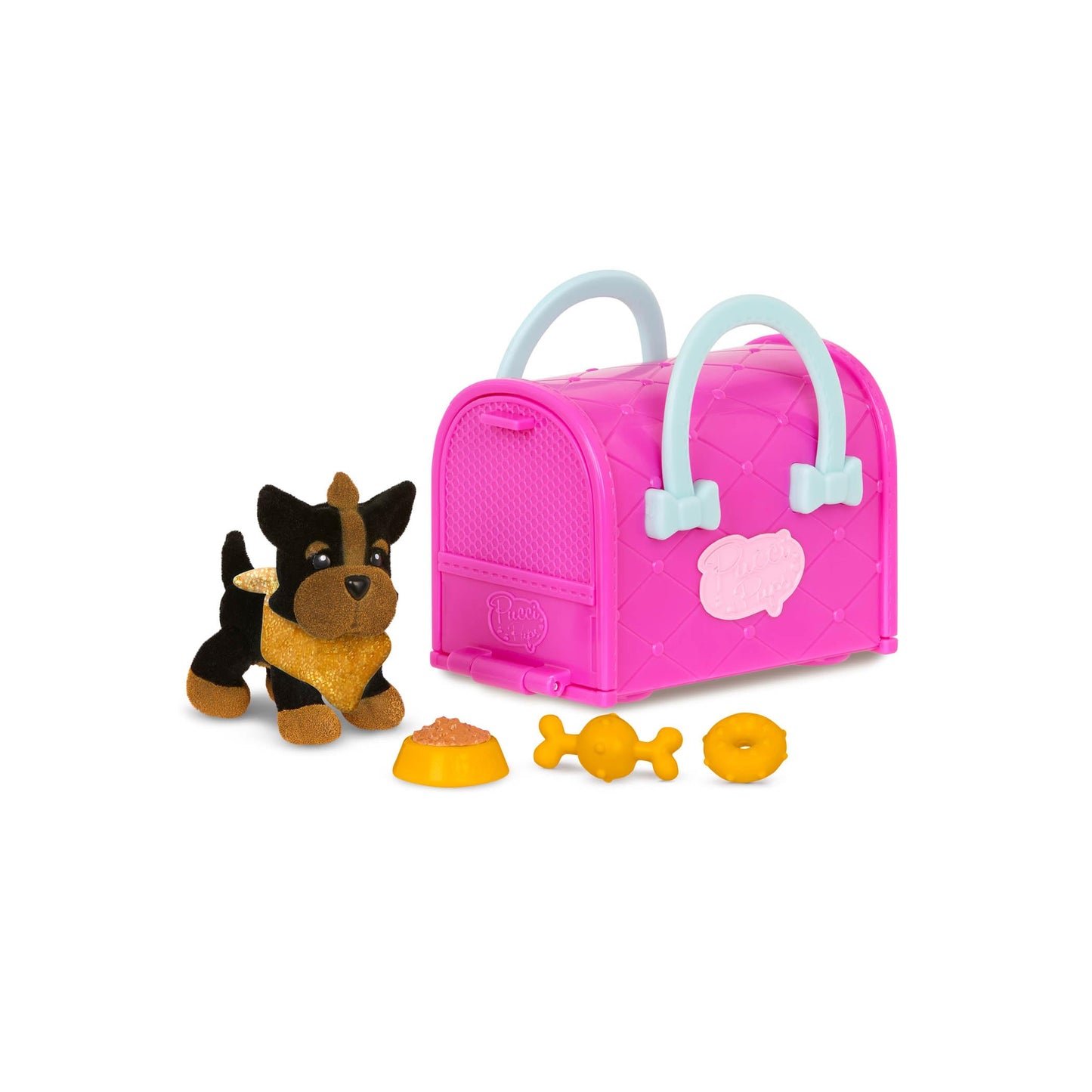 Pucci Pups - Collectible Puppy Set – 6 Toy Dogs Included – Carrier Purse – Food Bowls & Accessories – Toys For Kids 3+