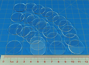 Litko Clear Round Miniature Bases | 1.5Mm Thick | Circular Figure Stands For Wargaming Boardgaming And Collectible Figures (20Mm Clear Round Bases - 25 Pack)