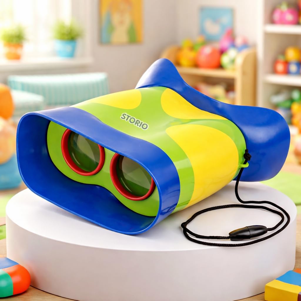 Storio Binoculars For Toddlers & Kids | Educational Outdoor Exploration Toy For Boys & Girls Age 3+ | Safe, Lightweight & Shockp