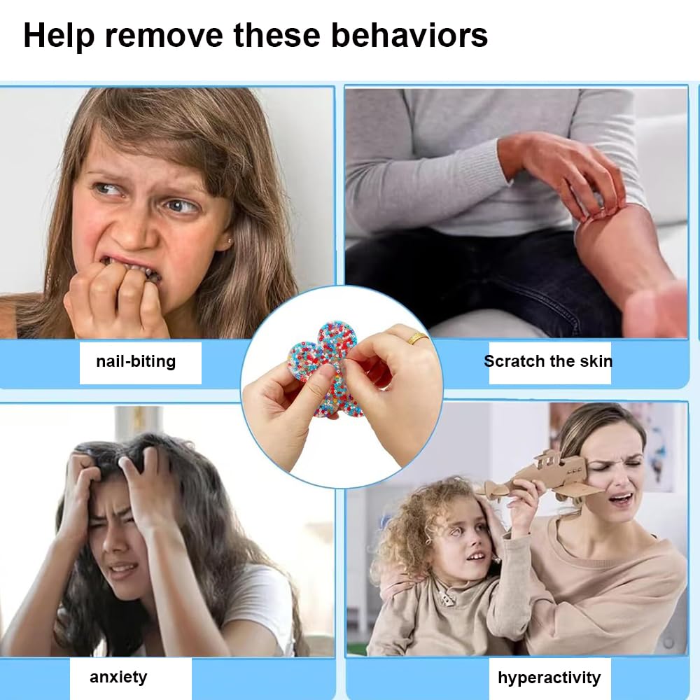 4 Pack Fidget Toys For Skin Picking, Picking Pad, Silicone Sensory Toys For Skin Picking, Dermatillomania Fidget Toys Relax Anxi