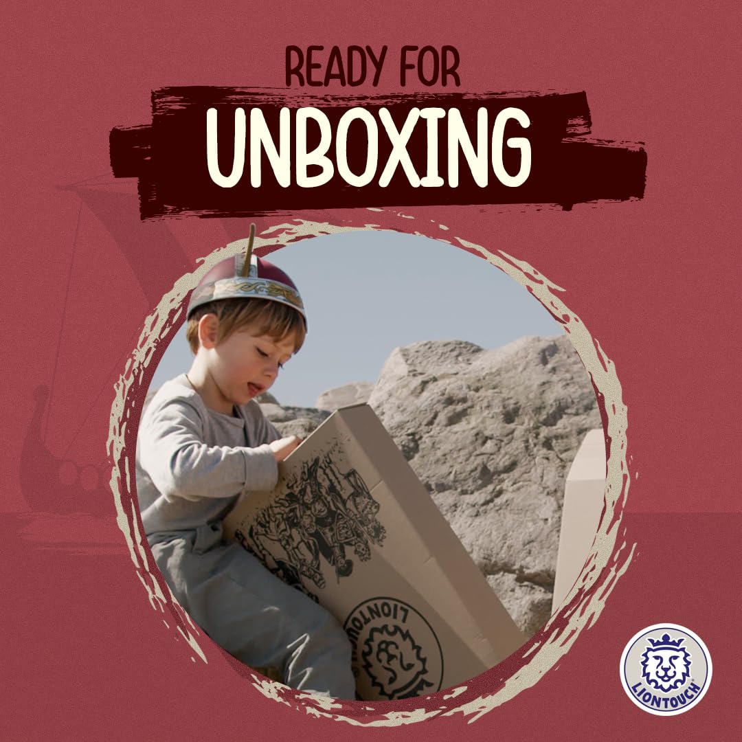 Liontouch - Viking Foam decorative replica blade Shield & Axe | for Kids Aged 3-8 Years | Chief Haralds Medieval Set for Little Warriors & Berserkers Pretend Play | Safe Weapon Accessories for Dress Up & Costumes