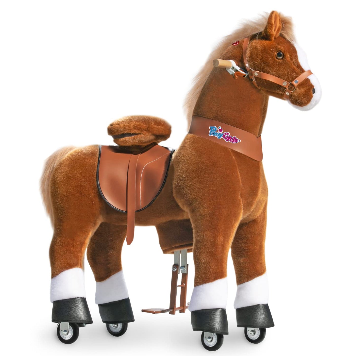 Ponycycle Large Pony Cycle U5 Horse Ride On Toys For Boys Classic Model U (With Brake/ 42.5'' Height/Size 5 For Age 7-12) Mechan
