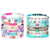 ZZLWAN Preppy Bracelets For Girls Stuff: Stackable Aesthetic Beaded Surfer Bracelets For Teen Girls Gifts Ideas