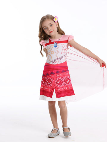 Wonderbabe Princess Costume For Girls Adventure Outfit With Cape Fashion For Pretend Play Dress Up Kids Birthday Christmas Gift