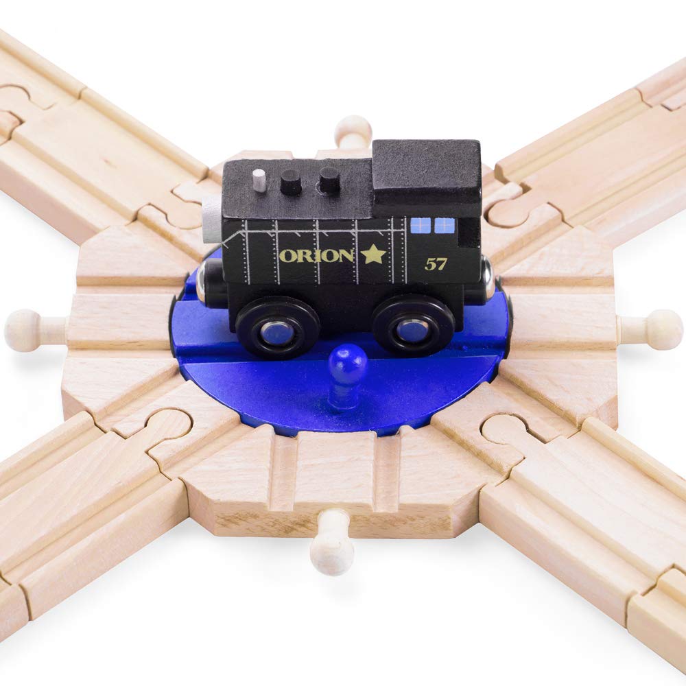 Conductor Carl Wood Train Track Expansion Packs - Compatible with Most Tracks, Track Turntables, 1 Count (Pack of 2)