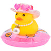 Wonuu Car Dashboard Decorations Pink Cowboy Duck, Rubber Ducks For Car Ornament Accessories With Color Sunglasses Cowboy Hat Pearl And Swim Ring, Ax_Pink Spot Cowboy Hat_Preal A_Duck