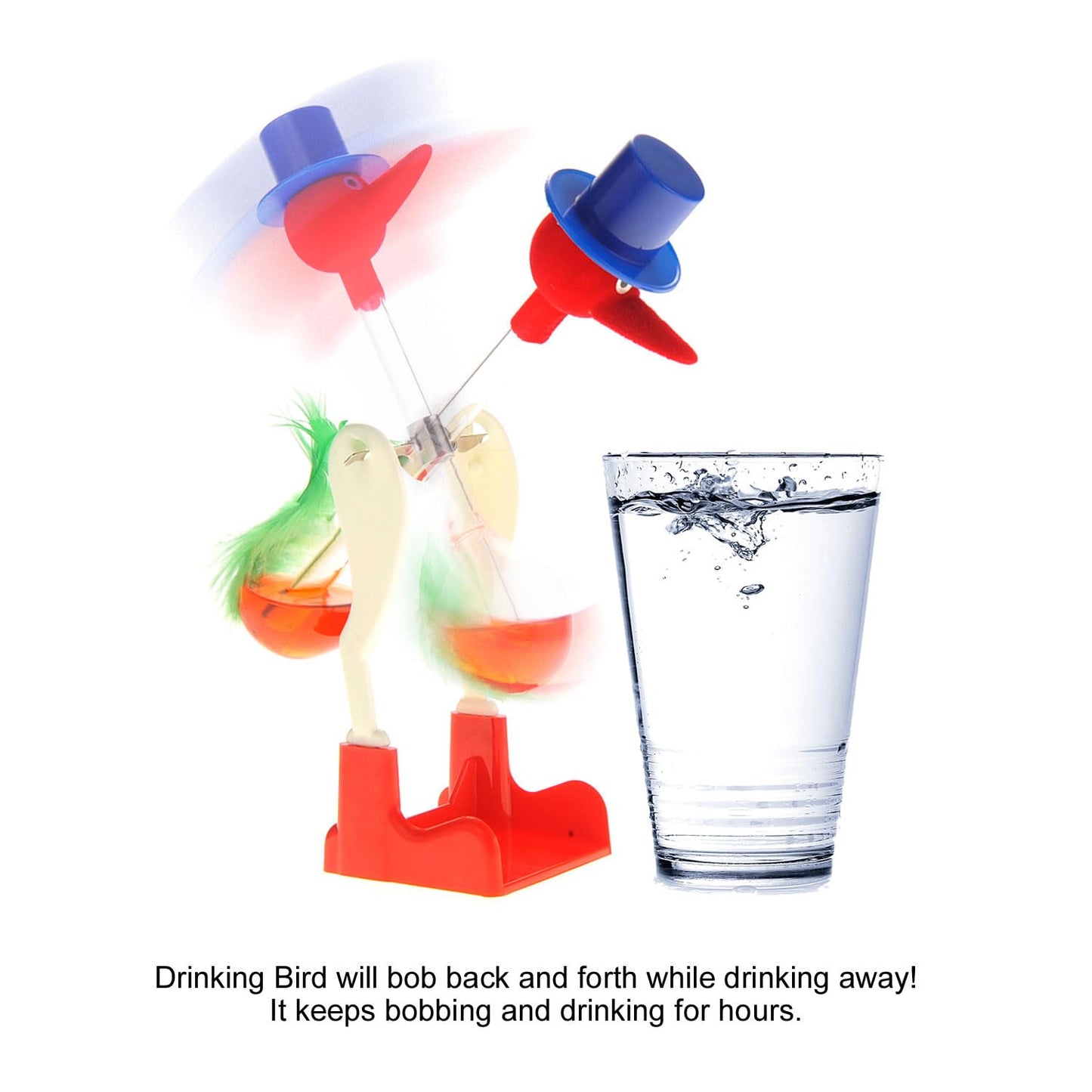 Powertrc Perpetual Motion Sippy Dripping Drinking Bird (6 Packs) Original Vintage Retro Science Birds