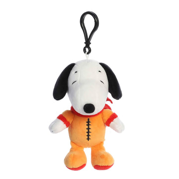 Aurora Timeless Peanuts Astronaut Snoopy Clip-On Stuffed Animal - Classic Characters - Lasting Memories - Orange 5 Inches