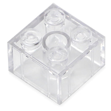 Feleph Clear 2x2 Bricks Set - 400 Pieces Classic Building Blocks Compatible with Major Brands, Ideal for Creative Play