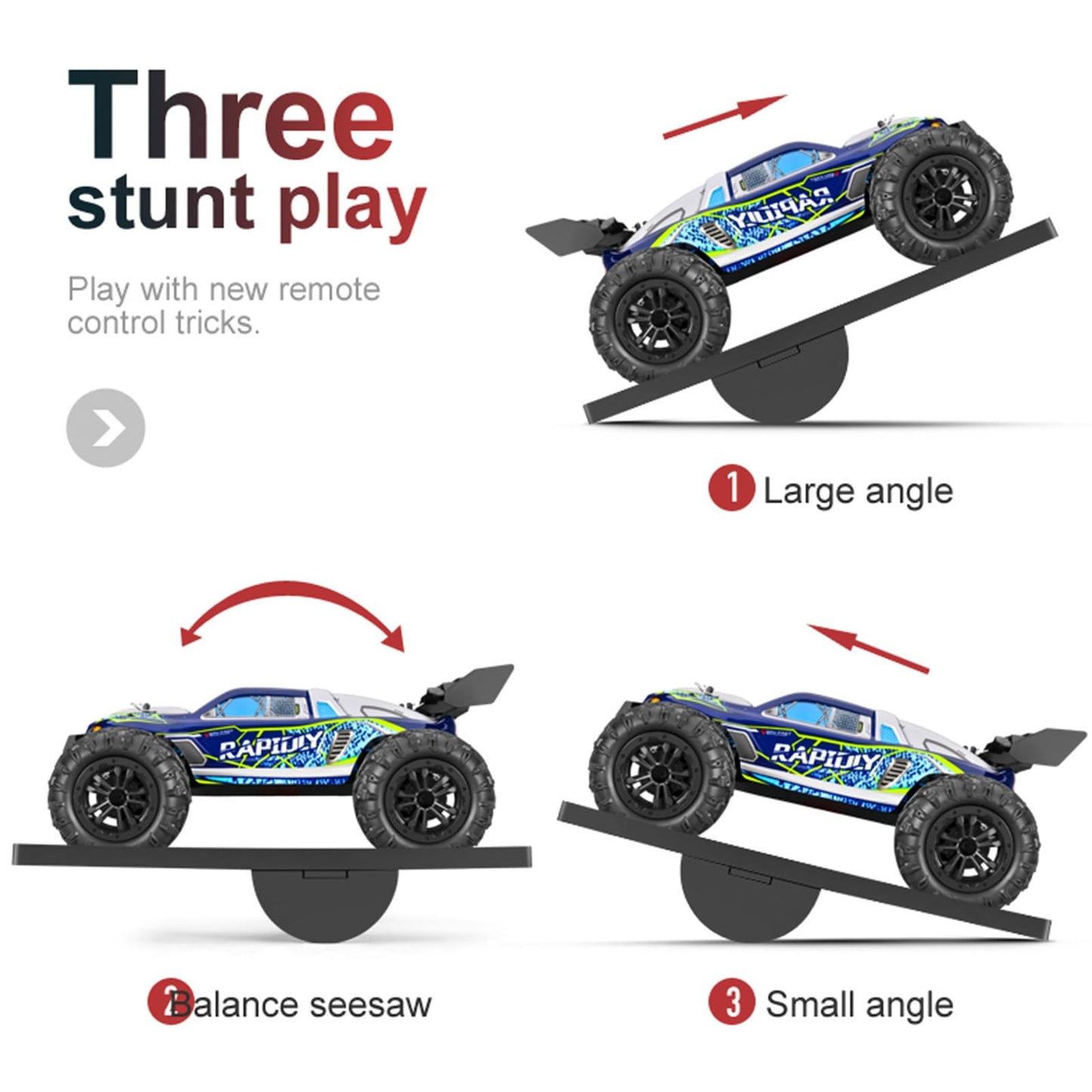 Hobby Fans RC Car Jump Ramp RC Car Takeoff Board RC Stunt Playset for 1/8 1/10 1/12 1/14 1/16 RC Crawler Car Accessories