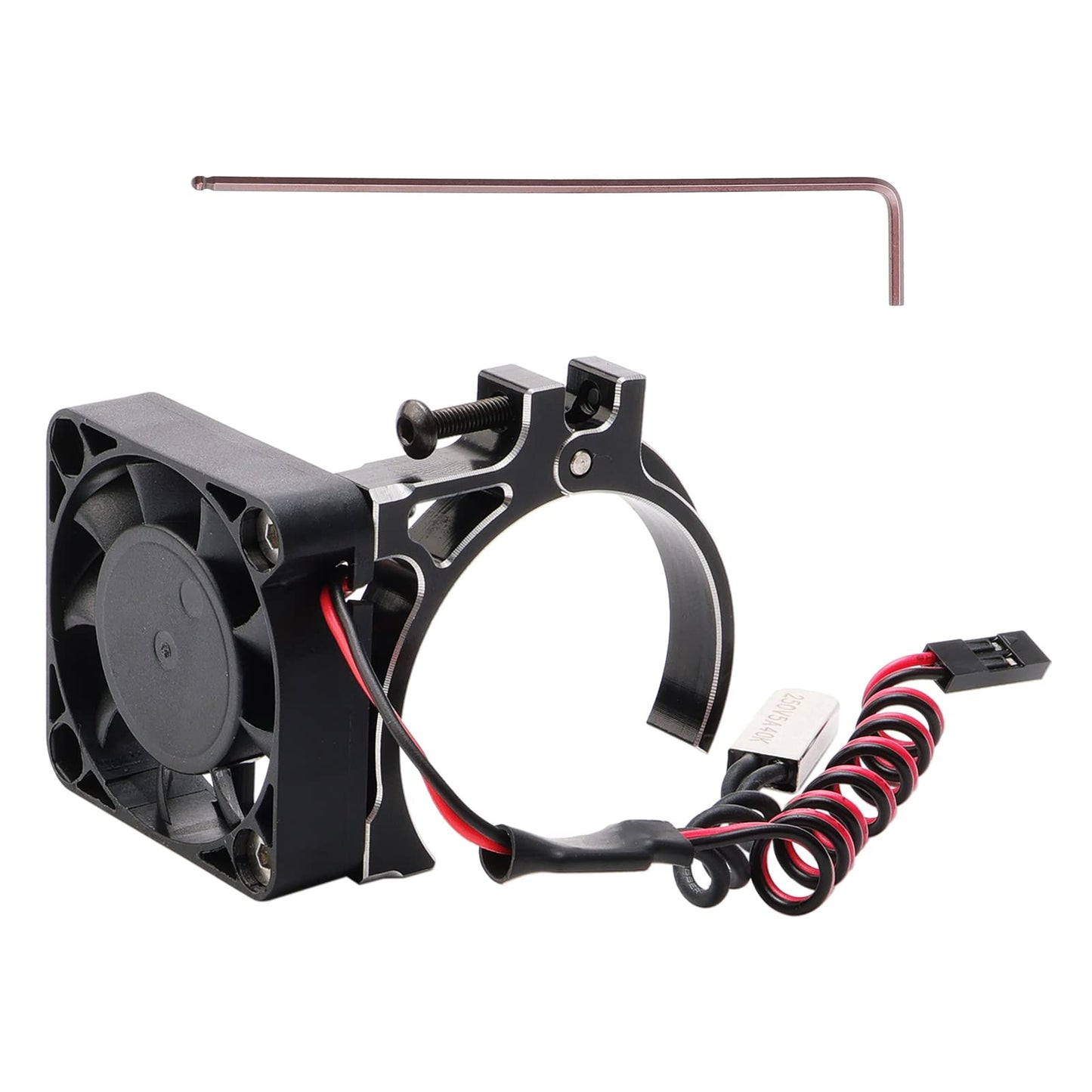 Rchobbytop RC Motor Cooling Fan with Thermal Sensor Aluminum Clamp, 4268/4274 /1512/1515 / K80 / K82 Motors (42mm) Heatsink for