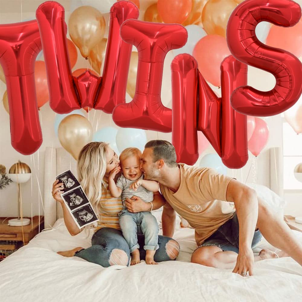 TONIFUL Giant Red Letter Balloons A-Z, 40 Inch Jumbo Helium Foil Mylar for Birthday Party and Wedding Decorations