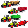 Pluspoint Farm Tractor Toys Inertia Vehicles Farm Tractor Truck With Trolley Pack Of 4Pc Agriculture Toys Friction Power Toy Tru