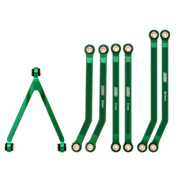 Injora High Clearance Chassis Links Set For Scx24 C10 Jlu Bronco Base Camp 4Runner Axial 1/24 Rc Crawler Car (Green)