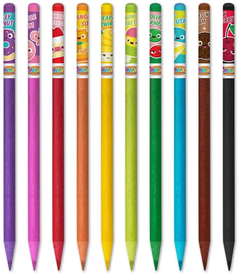 Colored Smencils (2 Pack) - Gourmet Scented Colored Pencils Made From Recycled Newspapers, 10 Count, Gifts For Kids, School Supplies, Classroom Rewards