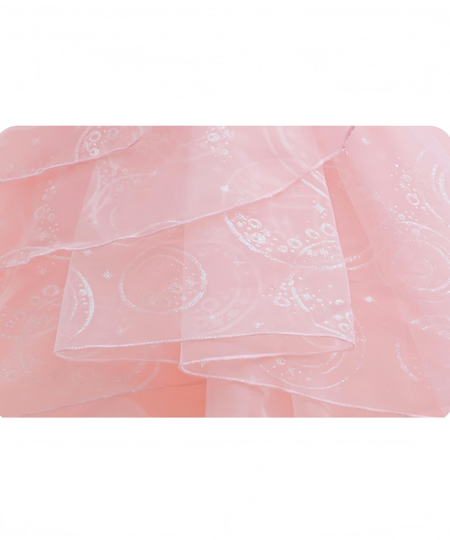 Szytypyl Wicked Glinda Costume for Girls Witch Pink Sequins Tulle Dress Up