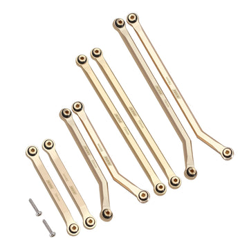 INJORA Brass High Clearance Front 4 Links Set 43g Links Set for SCX24 Gladiator Dodge Power Wagon Axial 1/24 RC Crawler Car, 8PC