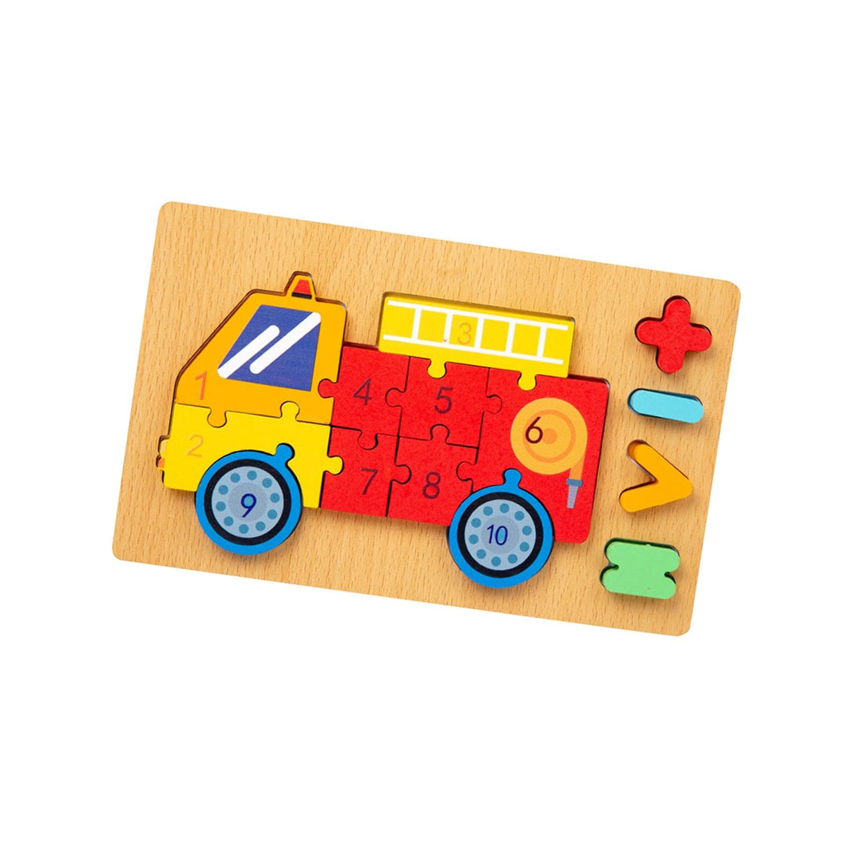Club BollywoodNumber Puzzle Montessori Toys For 3 Year Old For Preschool Fine Motor Skills Fire Engine|Baby|Toys For Baby|Develo