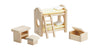 Plantoys Wooden Classic Line Of Dollhouse Furniture - Children'S Bunk Bedroom Set (9502) | Sustainably Made From Rubberwood And Non-Toxic Paints And Dyes | Plannatural Classic Wooden Toy Collection