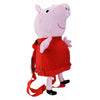 Peppa Pig Plush Backpack - 12" Pink Red Polyester - Kids' Backpack, Model SG_B01N4BX3HE