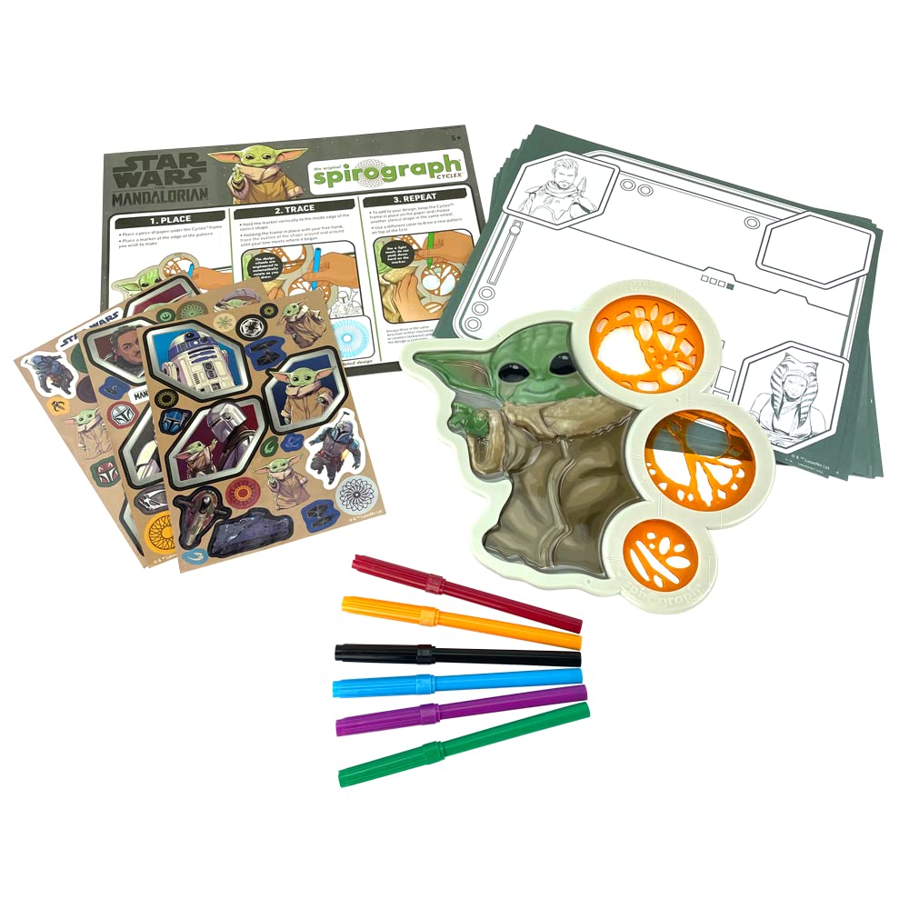 Spirograph Cyclex Studio Grogu - Disney Star Wars The Mandalorian - Baby Yoda - The Easy Way To Make Countless Amazing Designs -