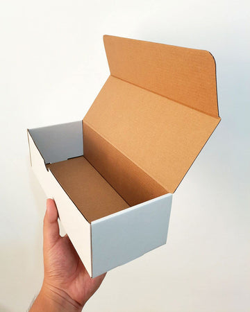 Fageverld Toploader Storage Box - Cardboard, Holds 1200 Sports Cards, 8 Count, White
