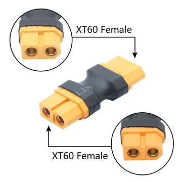 Maixbomr XT60 Female to Female Connector Adapter, XT60 Connector No Wire Adapter Converter for RC Lipo Battery Drone Toy Car etc