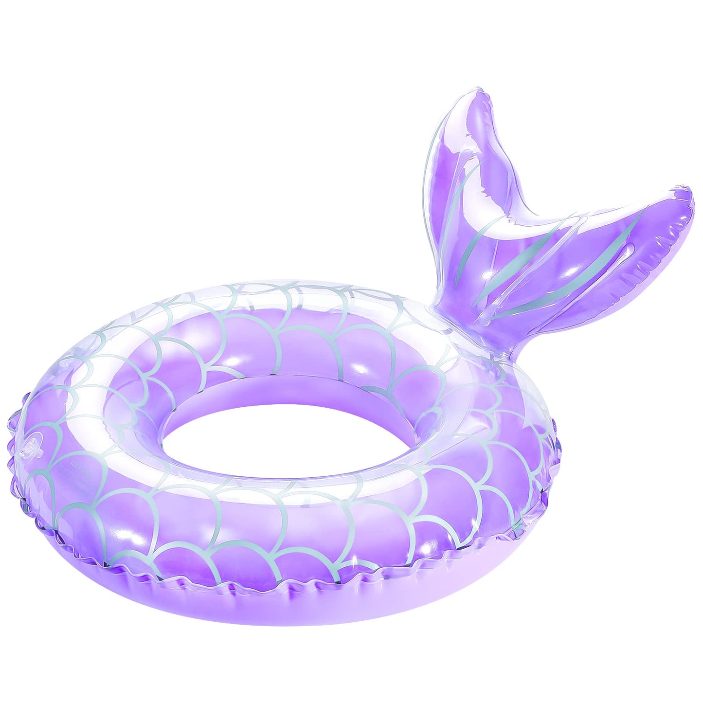 Heysplash Mermaid Pool Float, Mermaid Tail Shaped Pool Swimming Float Tube Ring Floatie, Summer Water Fun Beach Party Swimming Pool Toys For Kids Children Adults Water Activities, Purple