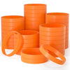 Bouiexye 60 Pieces Rubber Bracelets Orange Sports Band Unisex For Sports Teams Party Games Fashion Decorations