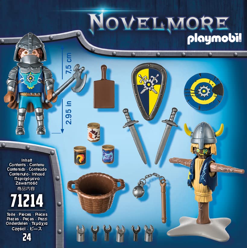 Playmobil Novelmore Combat Training Set - Plastic, One Size, Gray/Black with Red & Gold Accents, Model 71214