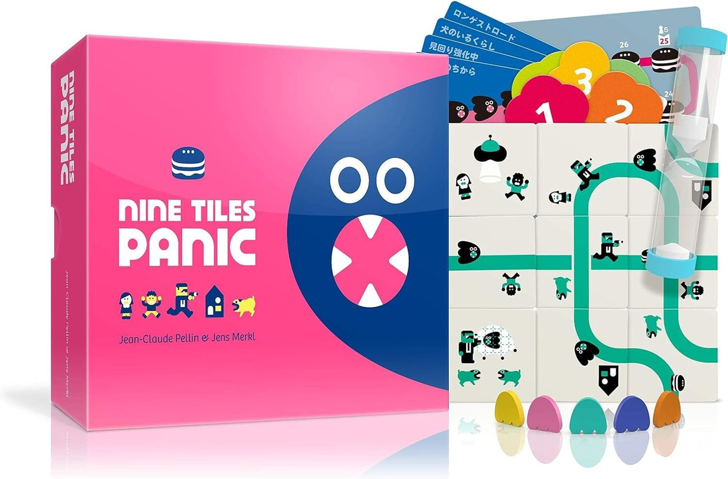 Oink Games Nine Tiles Panic - Fast-Paced Japanese Puzzle Game | Ages 7+ | Arrange Tiles To Win