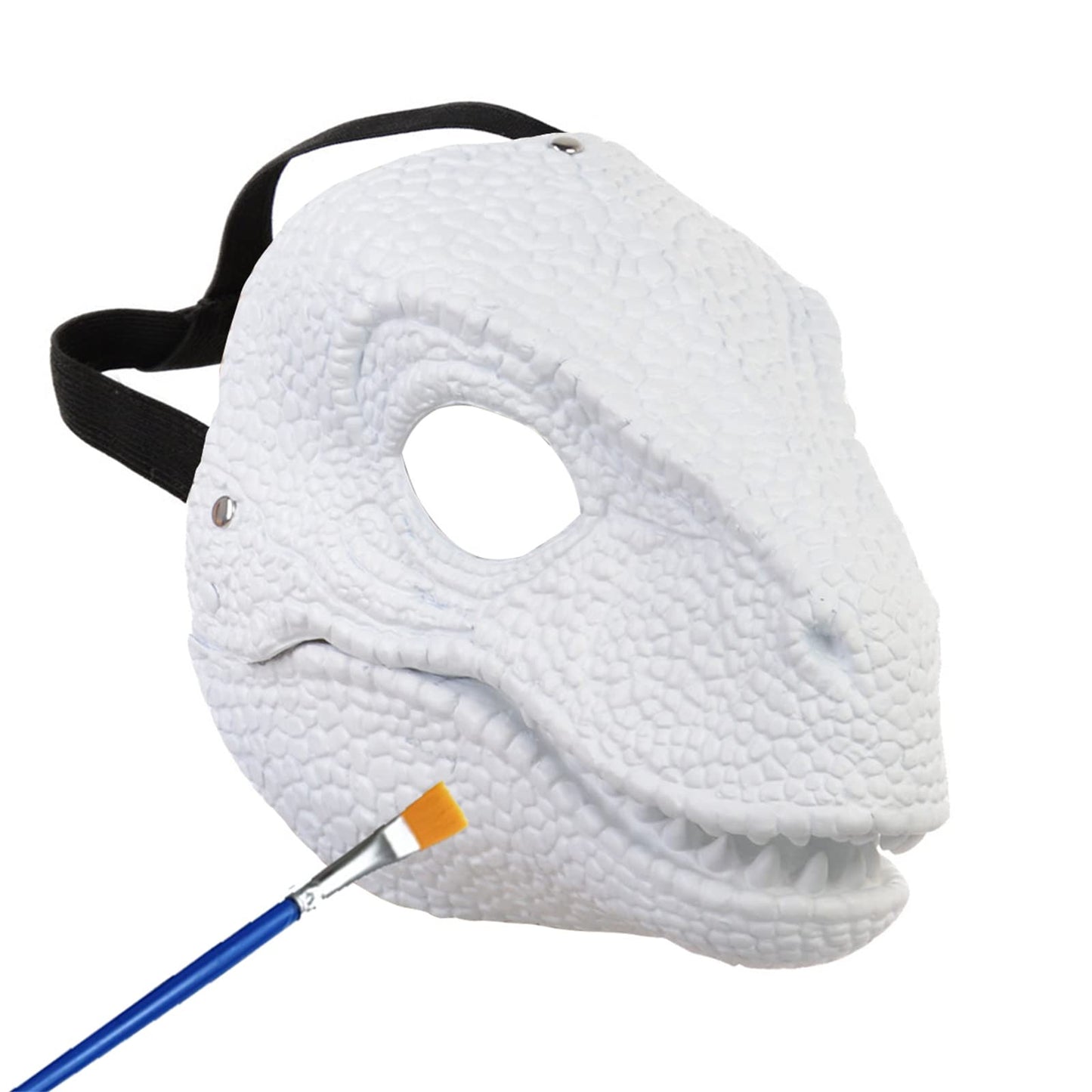 KJOCOS Dino Mask, Dinosaur Velociraptor Raptor Latex Masks Moving Jaw, Animal Head Blank Mask Halloween Costume Party Cosplay Gi