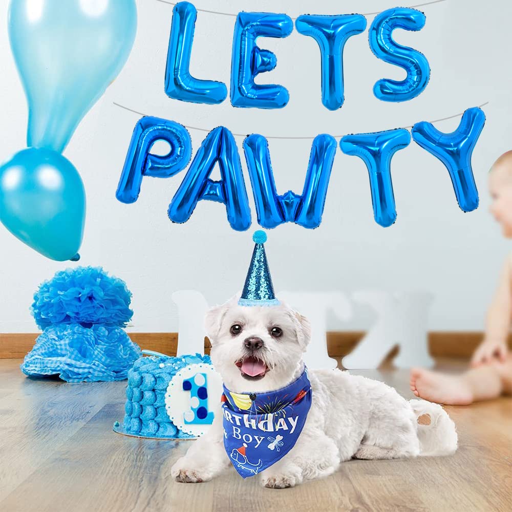 Toniful 52 Pieces 16 Inch Blue Letter A-Z Balloons,Custom Phrase Mylar Foil Alphabet Letter Diy Personalized Phrase Banner For B