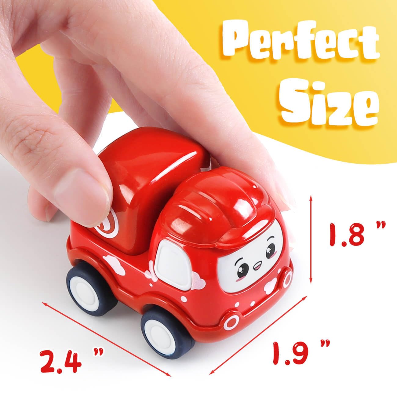 Kiddiworld Mini Car Toys For 1 Year Old Boy Gifts, 12 Sets Pull-Back Trucks With Playmat/Storage Box For Toddlers Age 1-2, Baby Toys 12-18 Months, 1St Christmas Birthday Gifts For One Year Olds