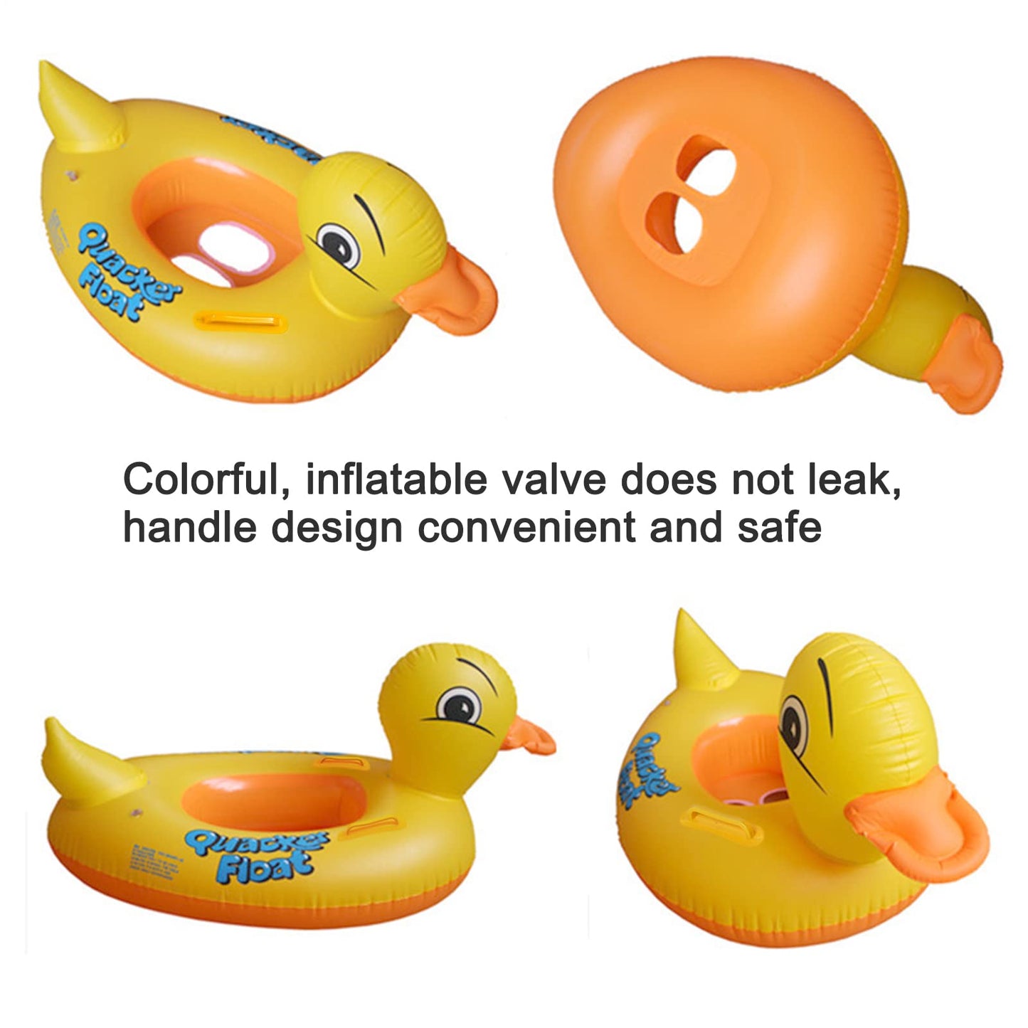 Sealive Inflatable Rubber Duck Pool Float For Kids, Swimming Pool Floats Boat Seats Beach Toy, Baby Shower Bath Seat Tub Water Fun Games Toys For Toddler