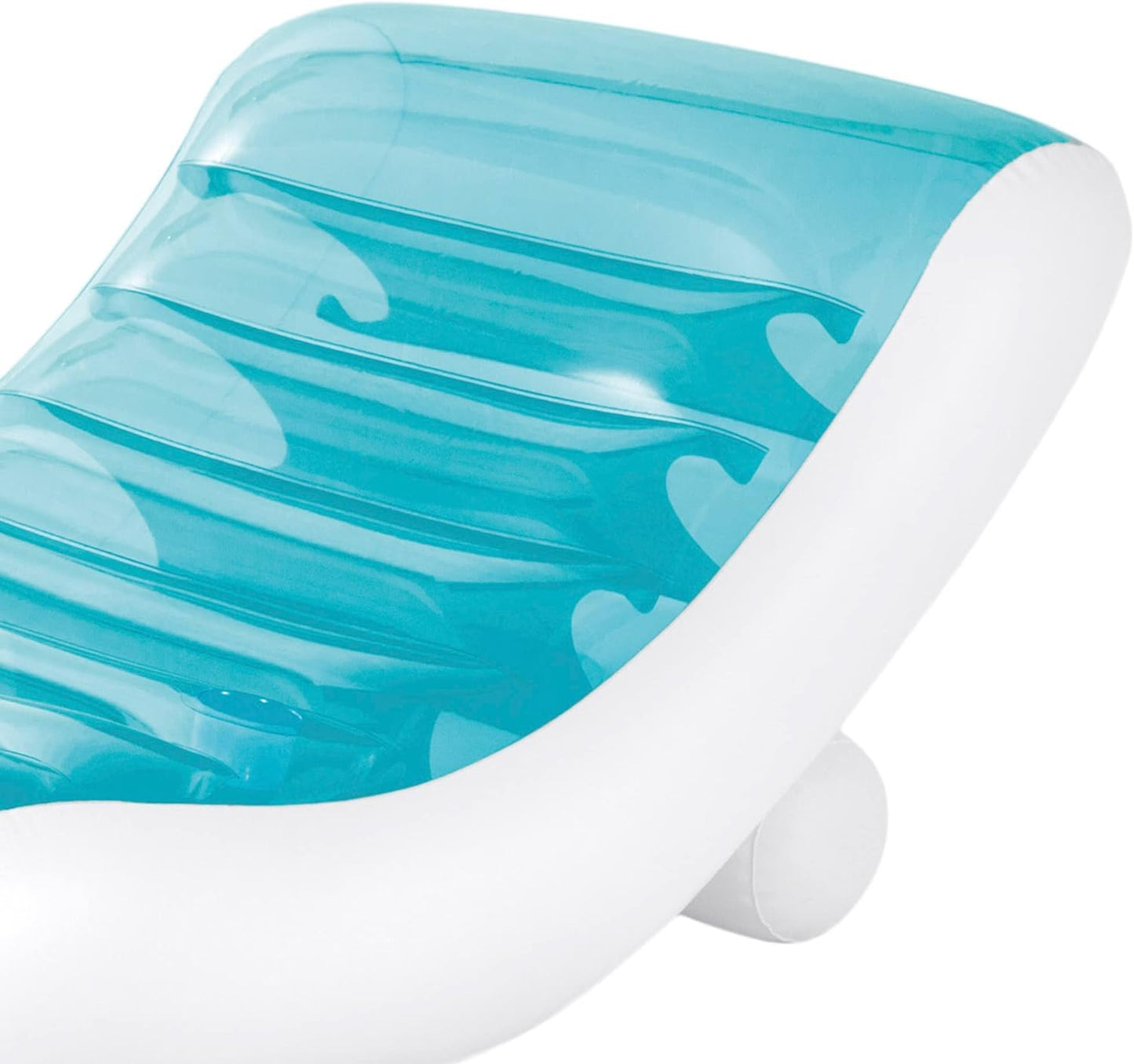 Intex: Splash Lounge - (56874Ep) Teal & White Water & Pool Float, Inflatable, Built-In Cupholders, Heavy Duty Handles, Back Rest