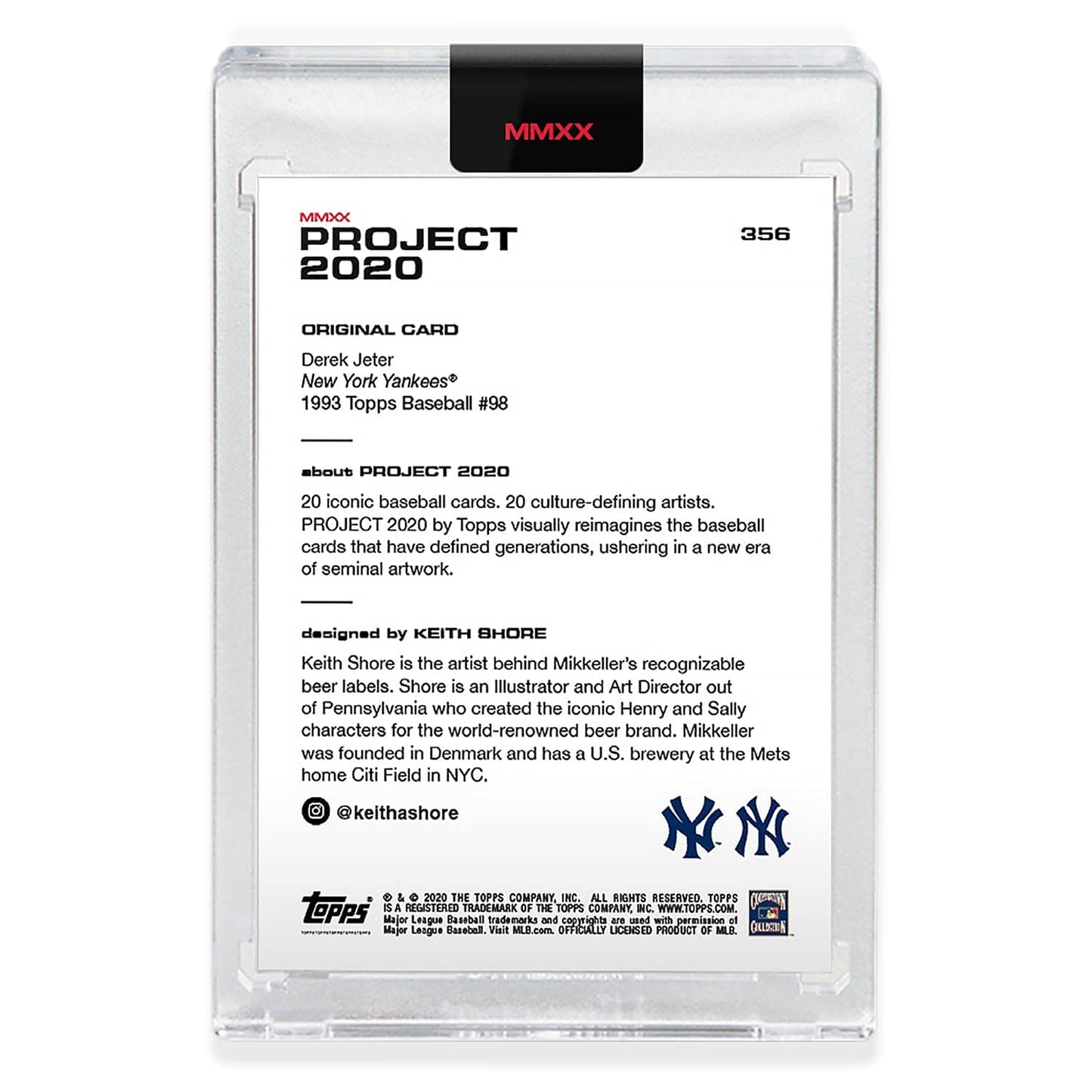 Topps Project 2020 Card 356-1993 Derek Jeter by Keith Shore