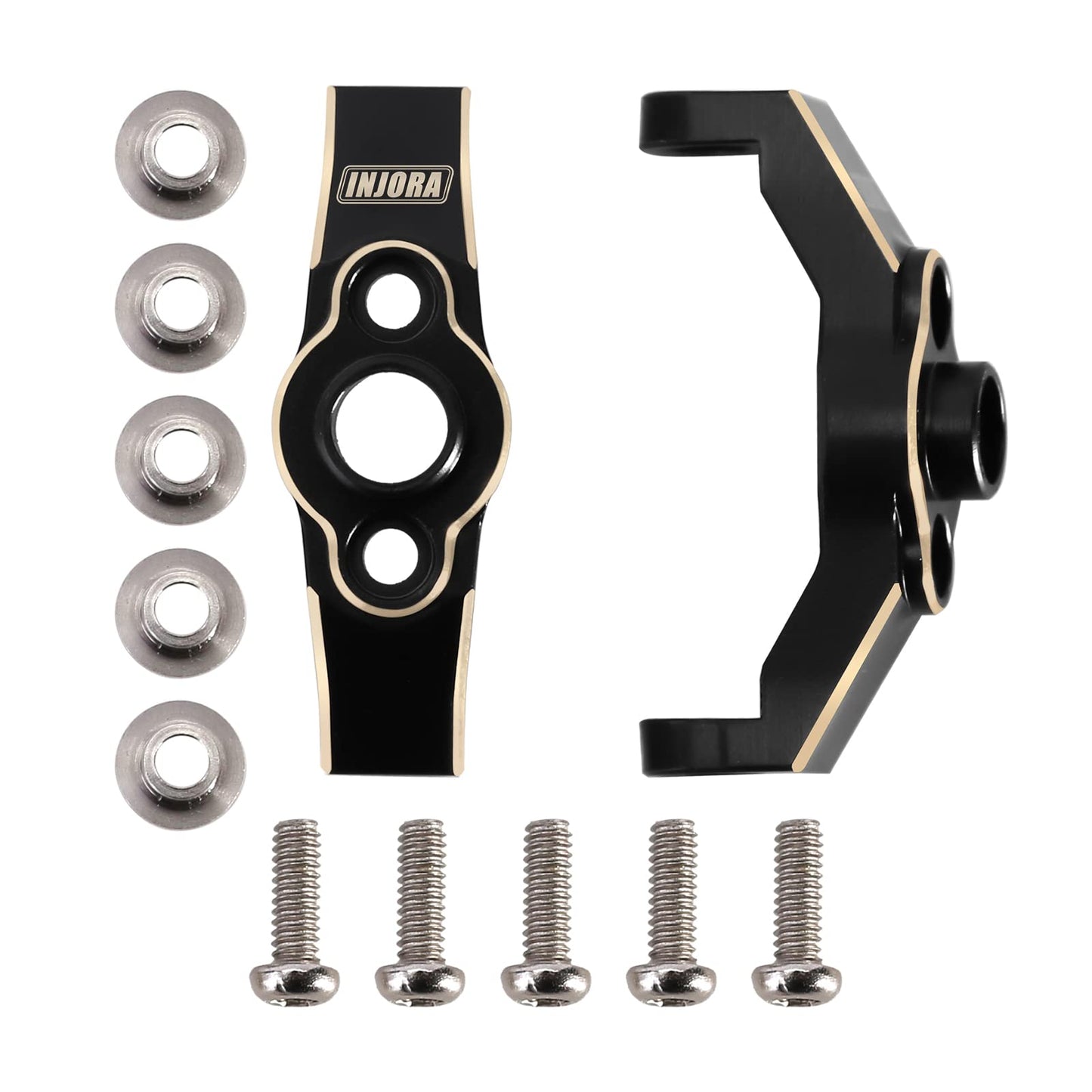 hobbysoul 2pcs RC 1/10 Aluminum Alloy Wheel Rims 12mm Hex Adjustable Offset Black & Blue for On-Road Drift Touring Cars