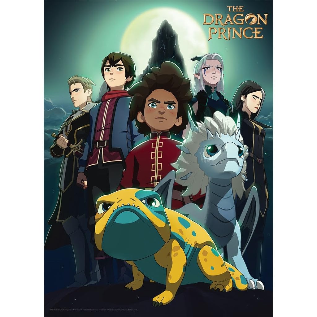 The Dragon Prince Heroes At The Storm Spire'' 1000 Piece Jigsaw Puzzle | Artwork Featuring Ezran, Azymondias, And Other Characte