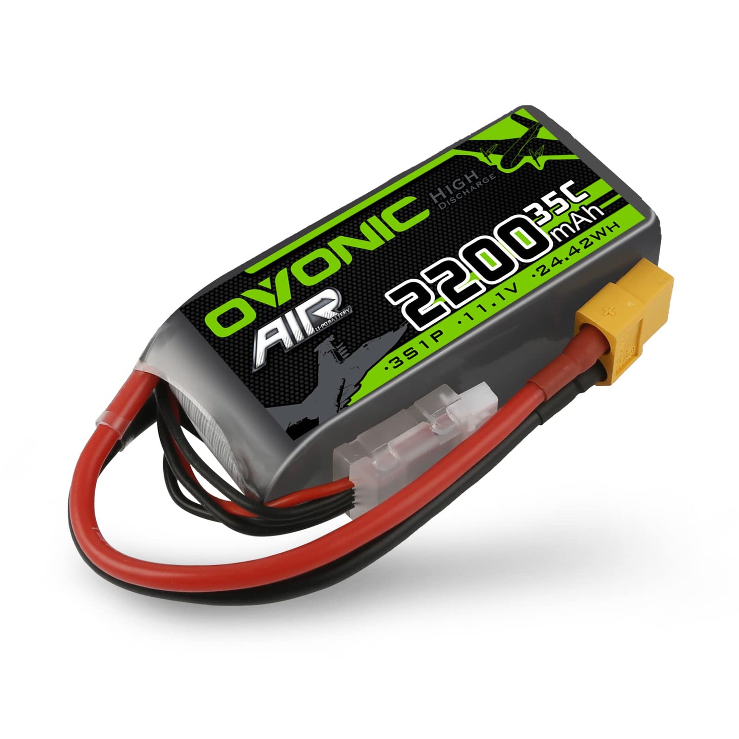 OVONIC 3s Lipo Battery 35C 2200mAh 11.1V Lipo Battery with XT60 Connector for Airplane RC Quadcopter Helicopter FPV Drone (1pcs)