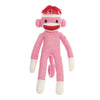 Plushland 20 Pink Sock Monkey - Soft Plush Knitted Stuffed Animal Toy for Kids, Babies, Teens - Perfect Gift for Birthdays & Mother's Day