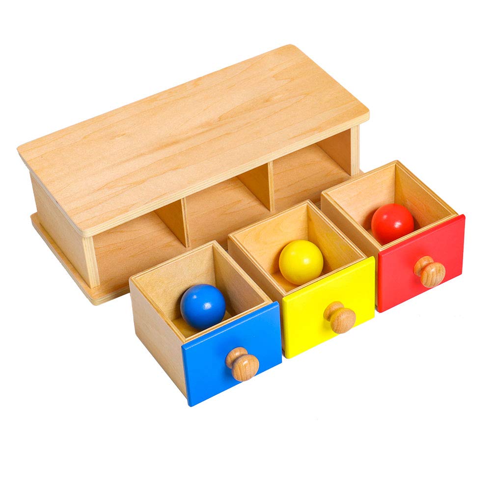 Kghios Montessori Box Bins Infant Toys Materials For Toddlers Babies 6-12 Months - 1-2 Year Old Babies 18 Months Materials Educational Tools Preschool Early Learning Wooden Toys