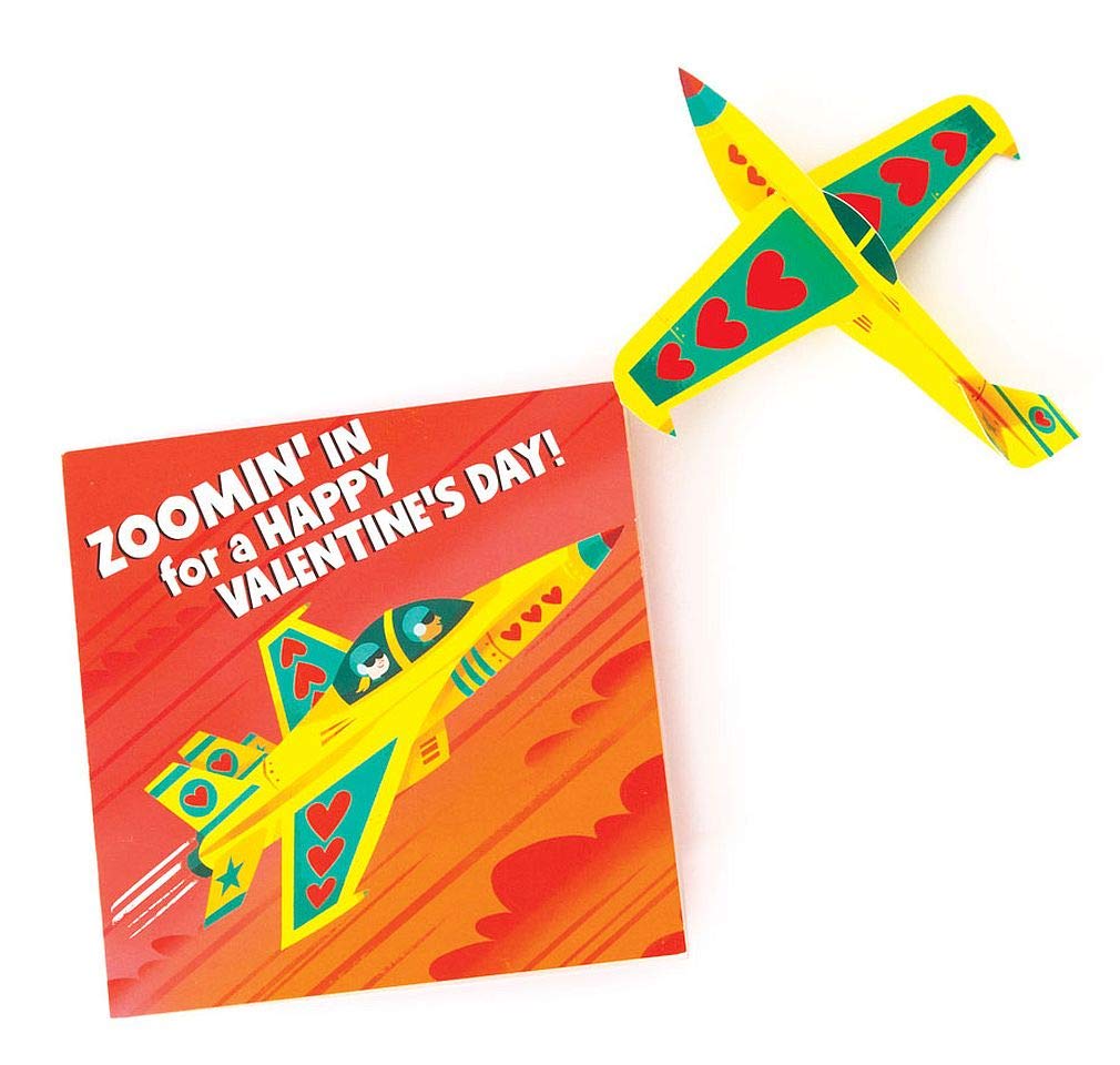 Playhouse Pop Out Paper Airplanes 28 Card Super Valentine Exchange Pack For Kids