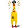 Novelty Place Squawking Pirate Chicken Dog Toys - 12.5 Inches Yellow Rubber Squeeze Squeaky And Screaming Chicken For Pets Or Ki
