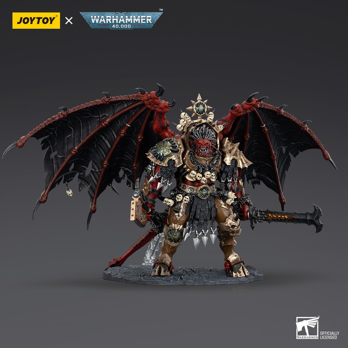 Beerise Joytoy 1/18 Action Figures - Warhammer The Horus Heresy World Eaters Angron Daemon Primarch Of Khorne - 15,Collection Mo